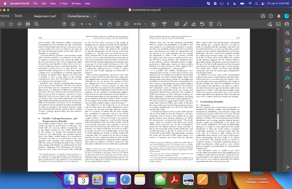 Management Science Journal - Please read and