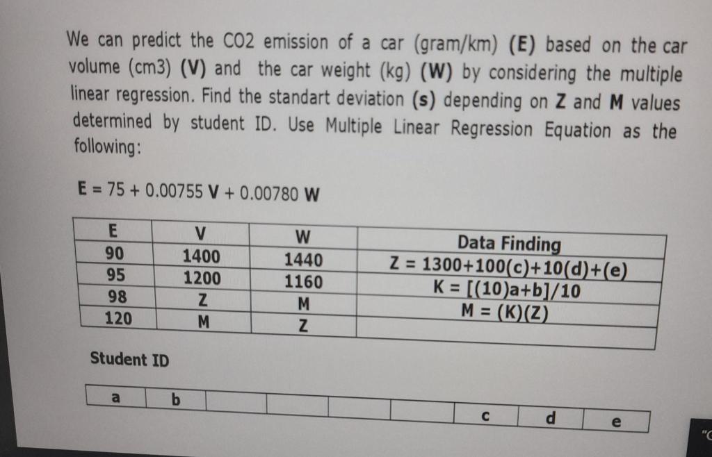 A= 1 B=9 C=0 D=5 E=5 We can predict the CO2