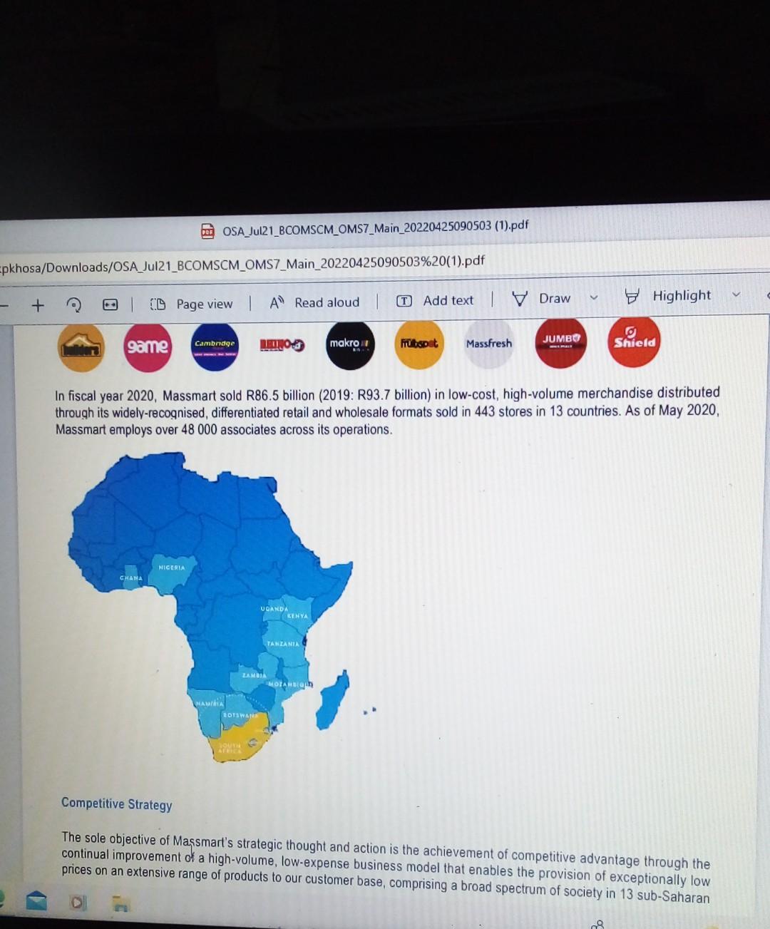 Answer the following questions: 4.1 (8 marks)