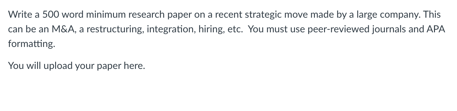 Write a 500 word minimum research paper on a