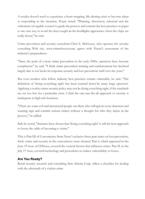 Please answer the questions referring to the CASE