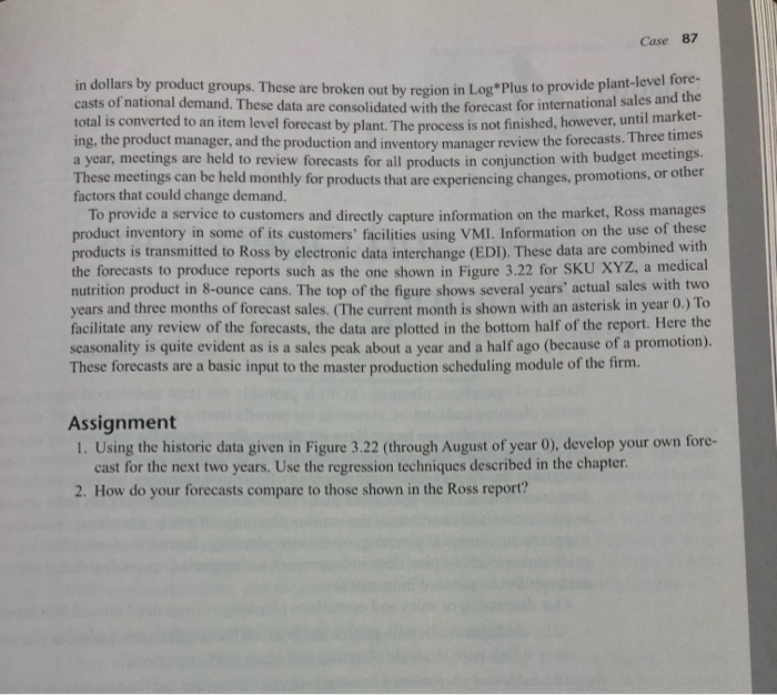 Assignment 1. Using the historic data given in