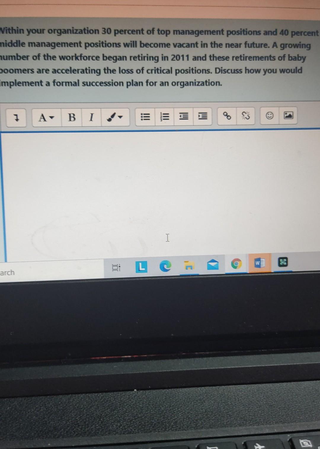 Vithin your organization 30 percent of top