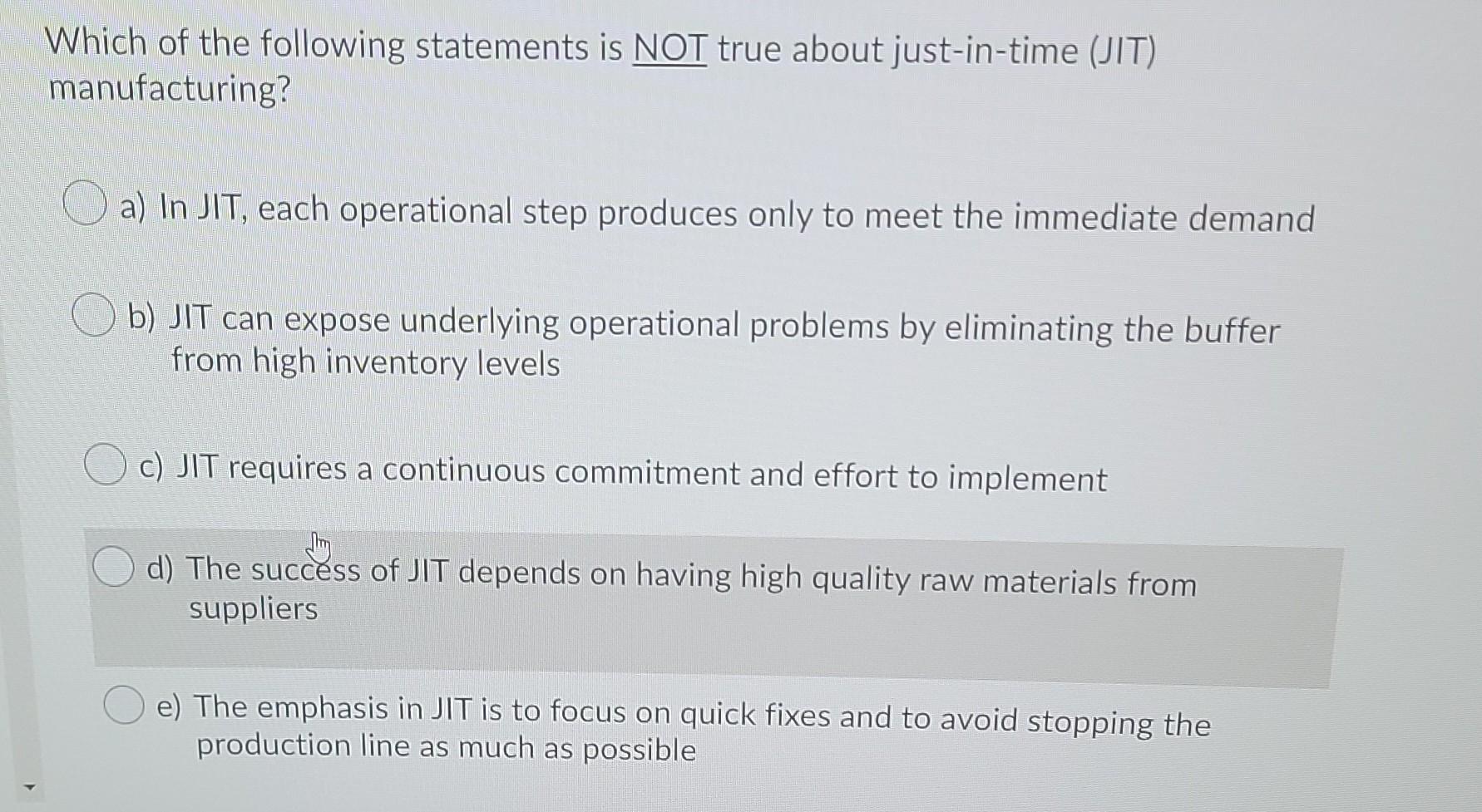 Which of the following statements is NOT true