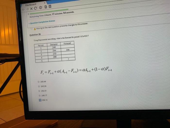 Blackboard XCO Remaining Time 2 hours 17 minutes,