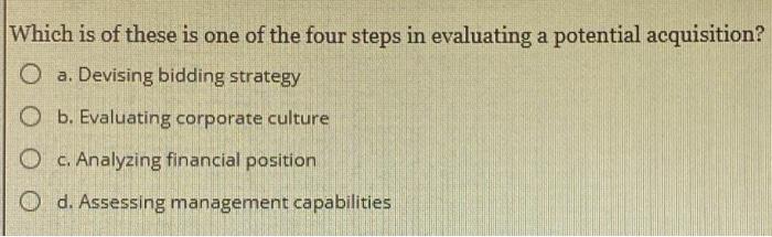 Which is of these is one of the four steps in