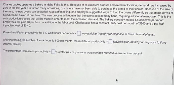 Charles Lackey operates a bakery in Idaho Falls,