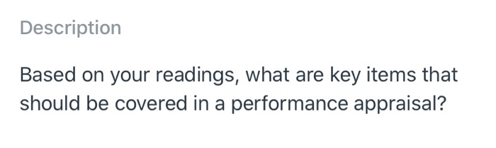 Description Based on your readings, what are key