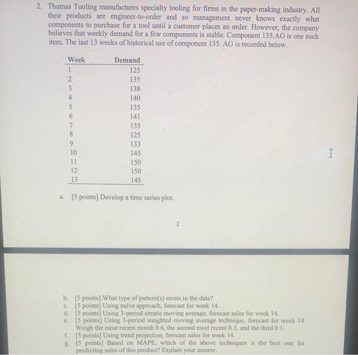 PLEASE ANSWER LETTERS A-G please 2. Thomas