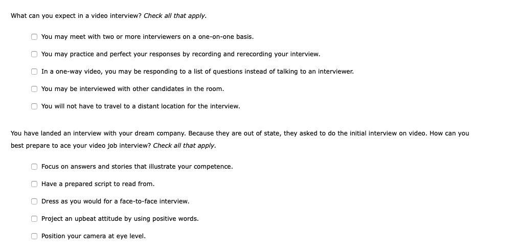 What can you expect in a video interview? Check