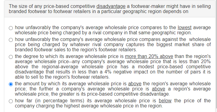 The size of any price-based competitive
