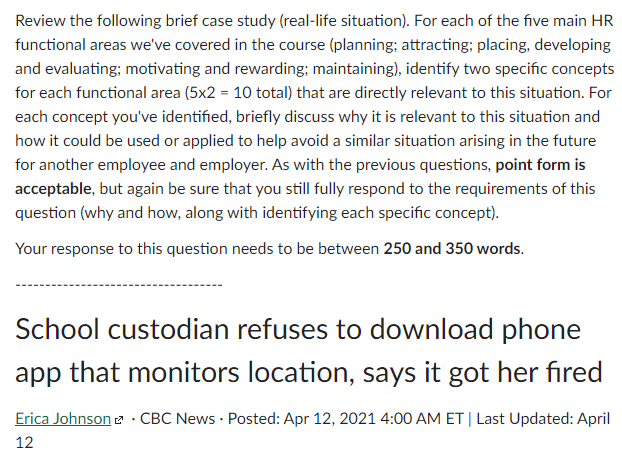 Please help ASAP for Human Resource Review the