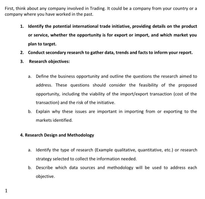 First, think about any company involved in