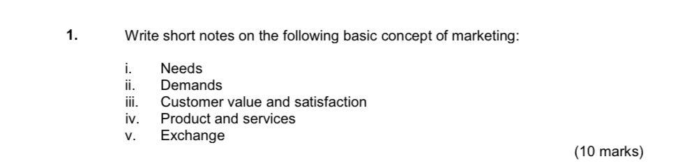 1. Write short notes on the following basic