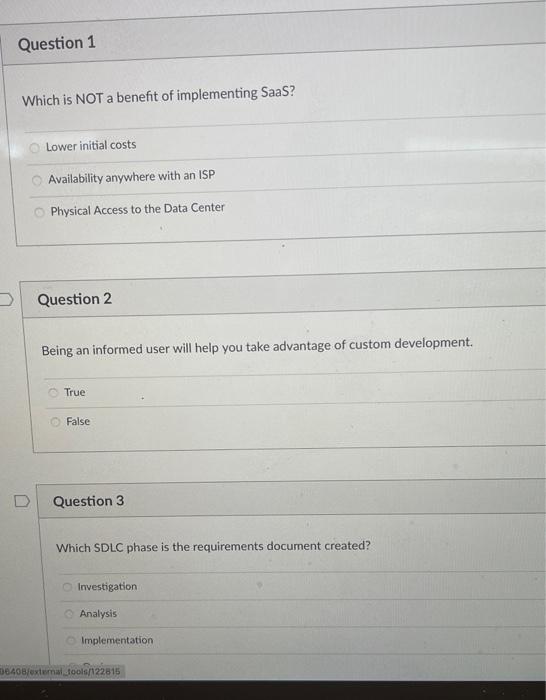 Question 1 Which is NOT a benefit of implementing