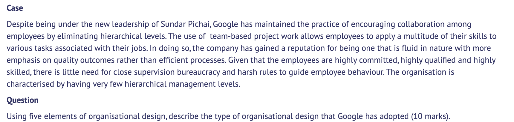 Case Despite being under the new leadership of