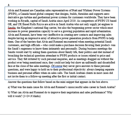 3. Alvin and Rommel are Canadian sales