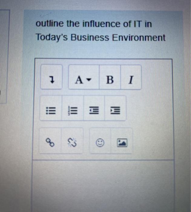 outline the influence of IT in Today's Business