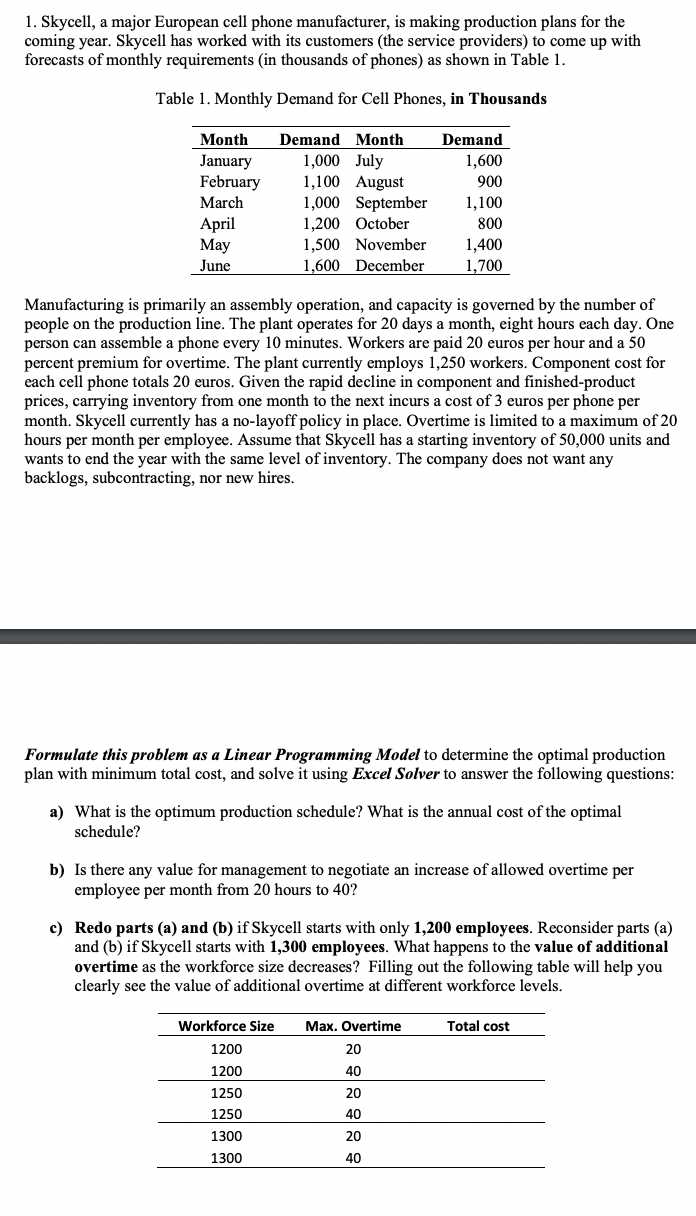 1. Skycell, a major European cell phone