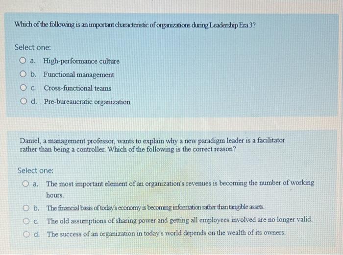 Which of the following is an important