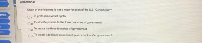 Question 8 RCES Which of the following is not a