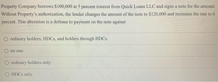 #31 Property Company borrows $100,000 at 5