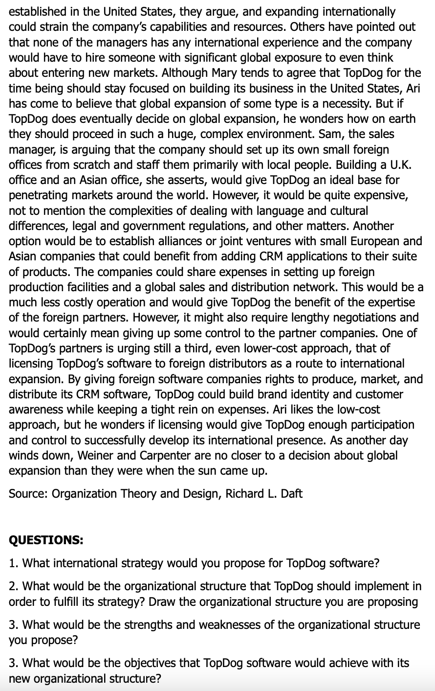 please answer the following questions Case for