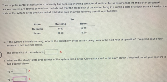 The computer center at Rockbottom University has