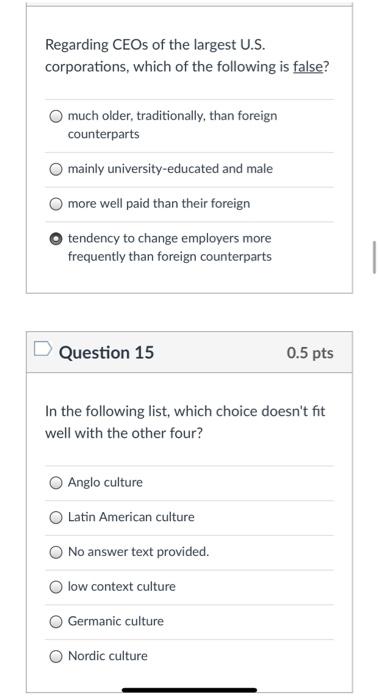 Regarding CEOs of the largest U.S. corporations,