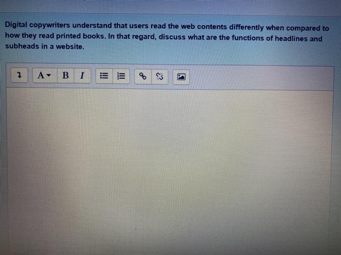 Digital copywriters understand that users read