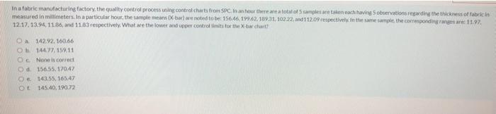 In a fabric marutacturing factory, the quality