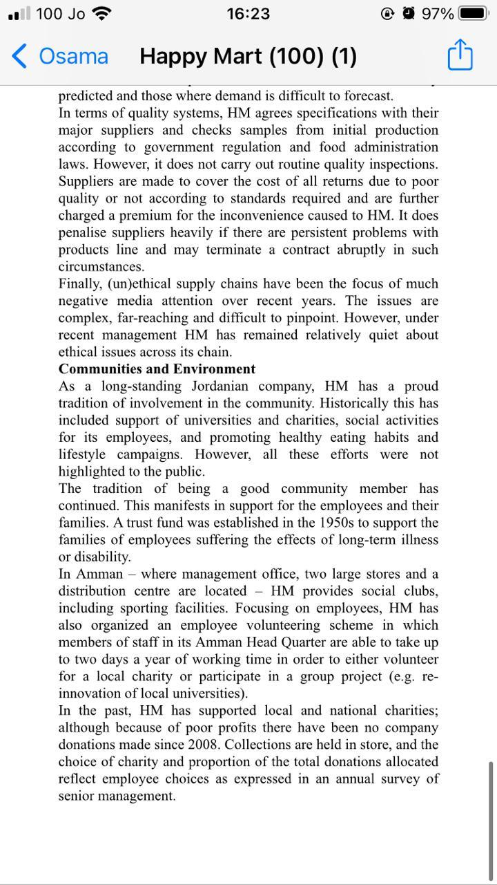 please help me with this case study 100 Jo 16:22