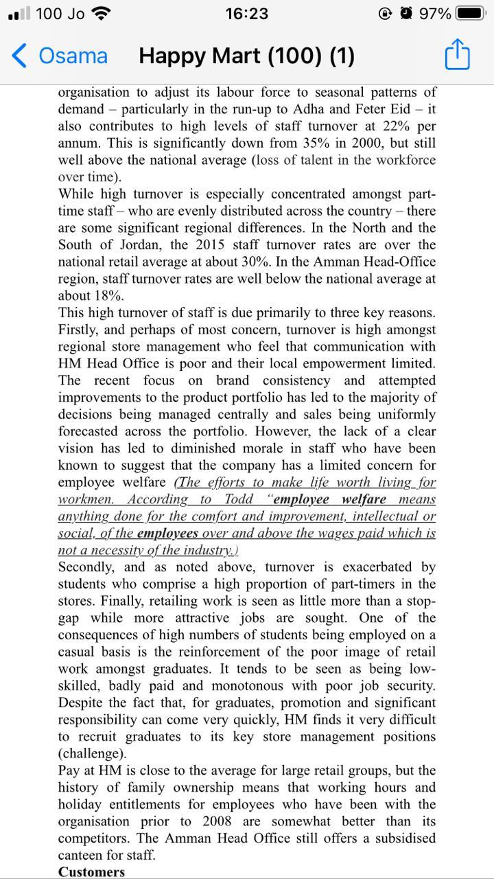 please help me with this case study 100 Jo 16:22