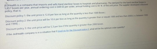 JEDHealth is a company that imports and sells