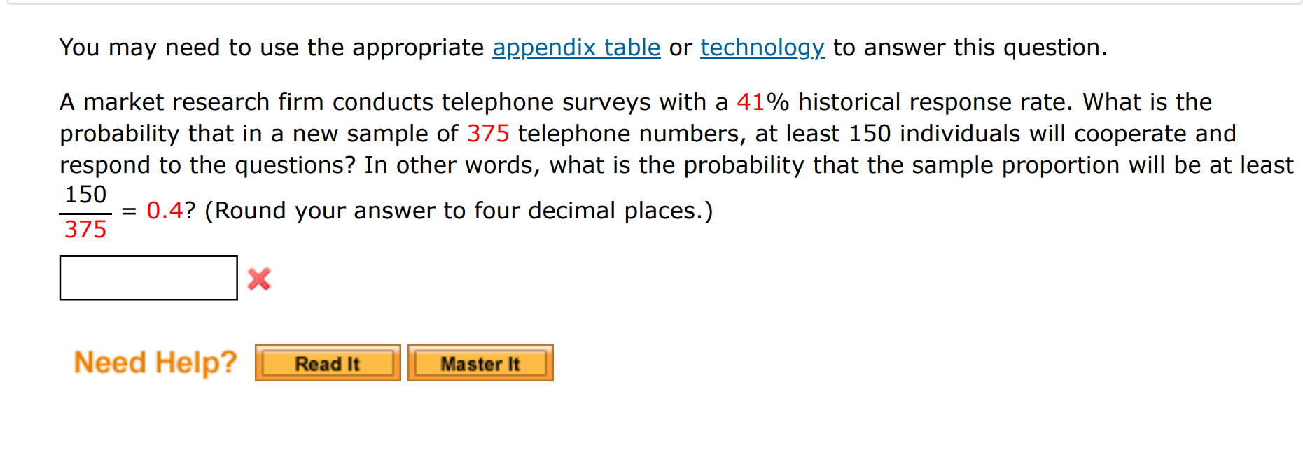 You may need to use the appropriate appendix