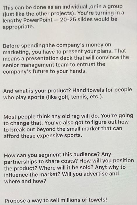 This can be done as an individual or in a group