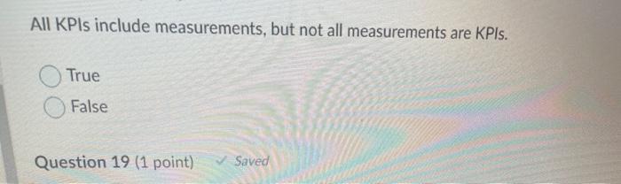 All KPIs include measurements, but not all