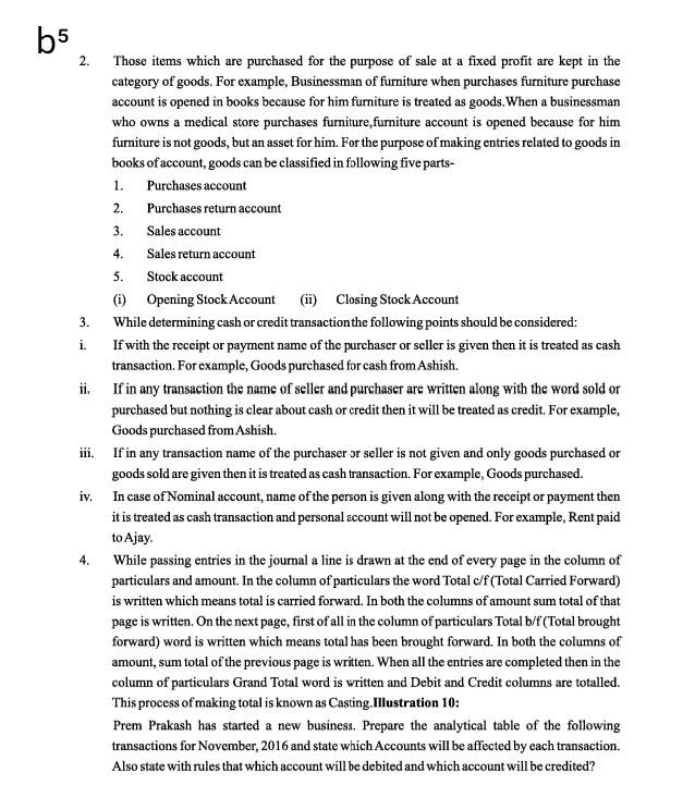 . b5 2. 3. i. Those items which are purchased for