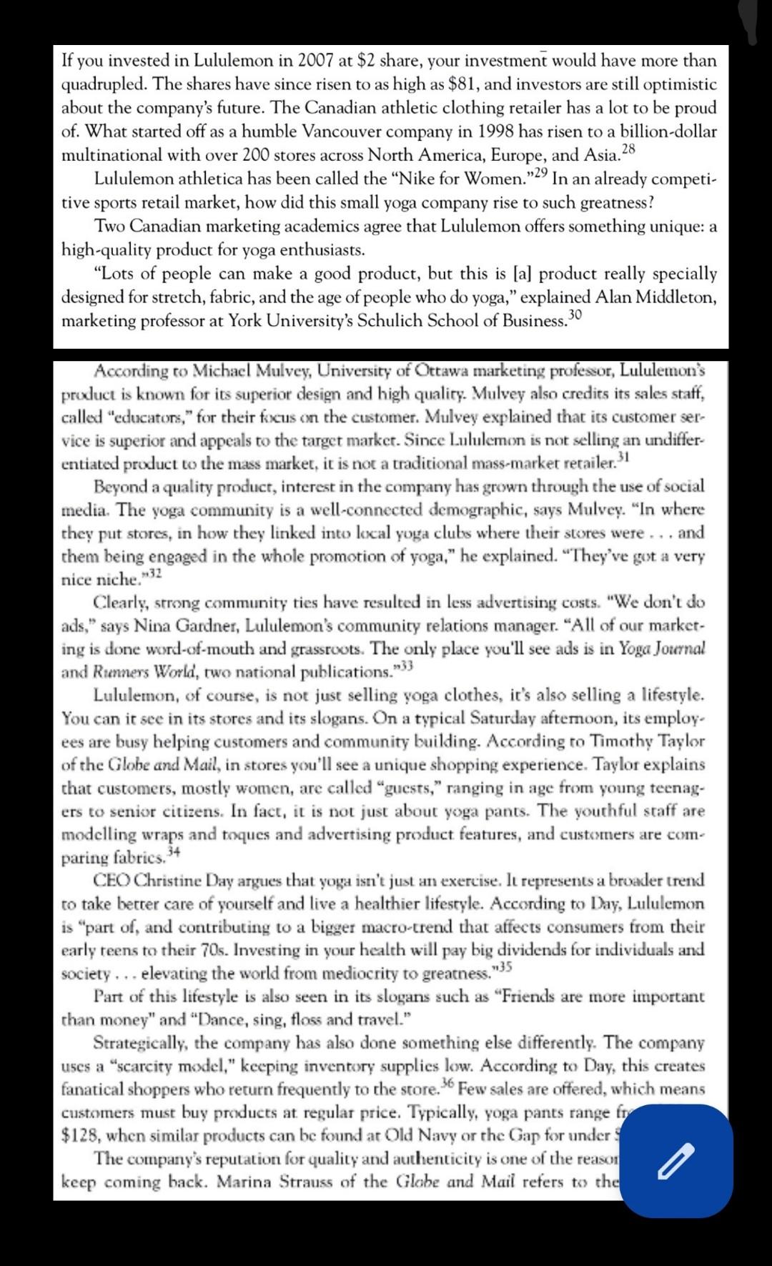 If you invested in Lululemon in 2007 at $2 share,