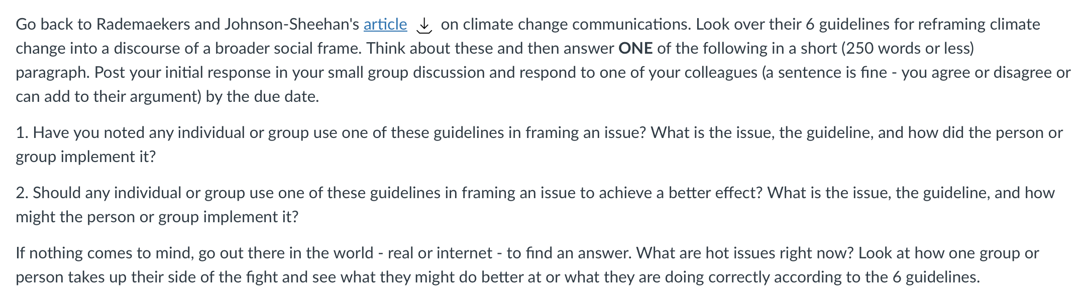 Go back to Rademaekers and Johnson-Sheehan's