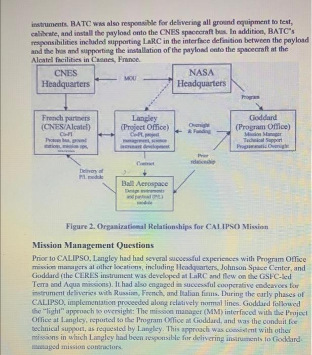 Case Study #2 CALIPSO: Management Challenges