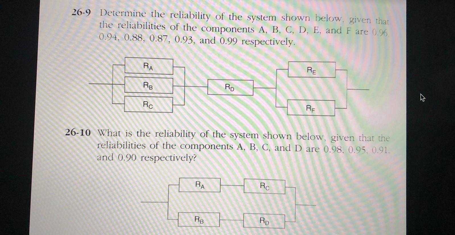 26-9 Determine the reliability of the system
