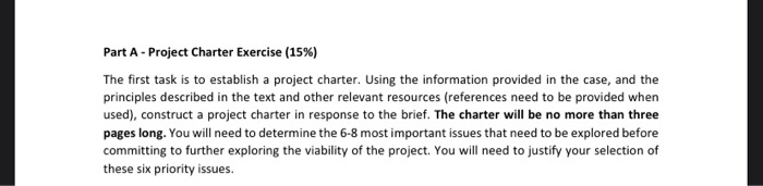 Hi, Just need help with making project charter