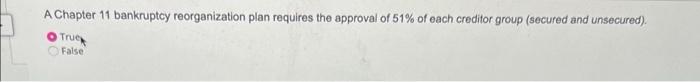 A Chapter 11 bankruptcy reorganization plan