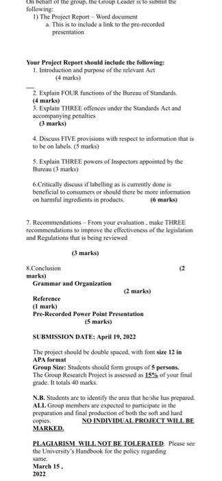 Semester 2- AY 2021/22 Suppliers of pre-packaged