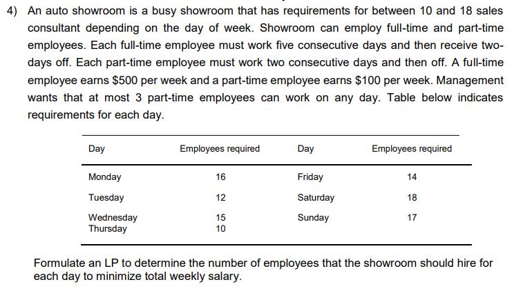 4) An auto showroom is a busy showroom that has