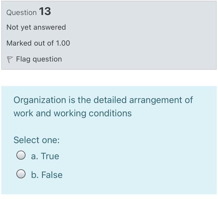 Question 13 Not yet answered Marked out of 1.00 P