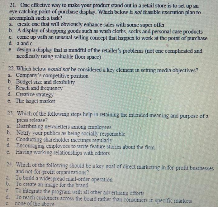 21. One effective way to make your product stand