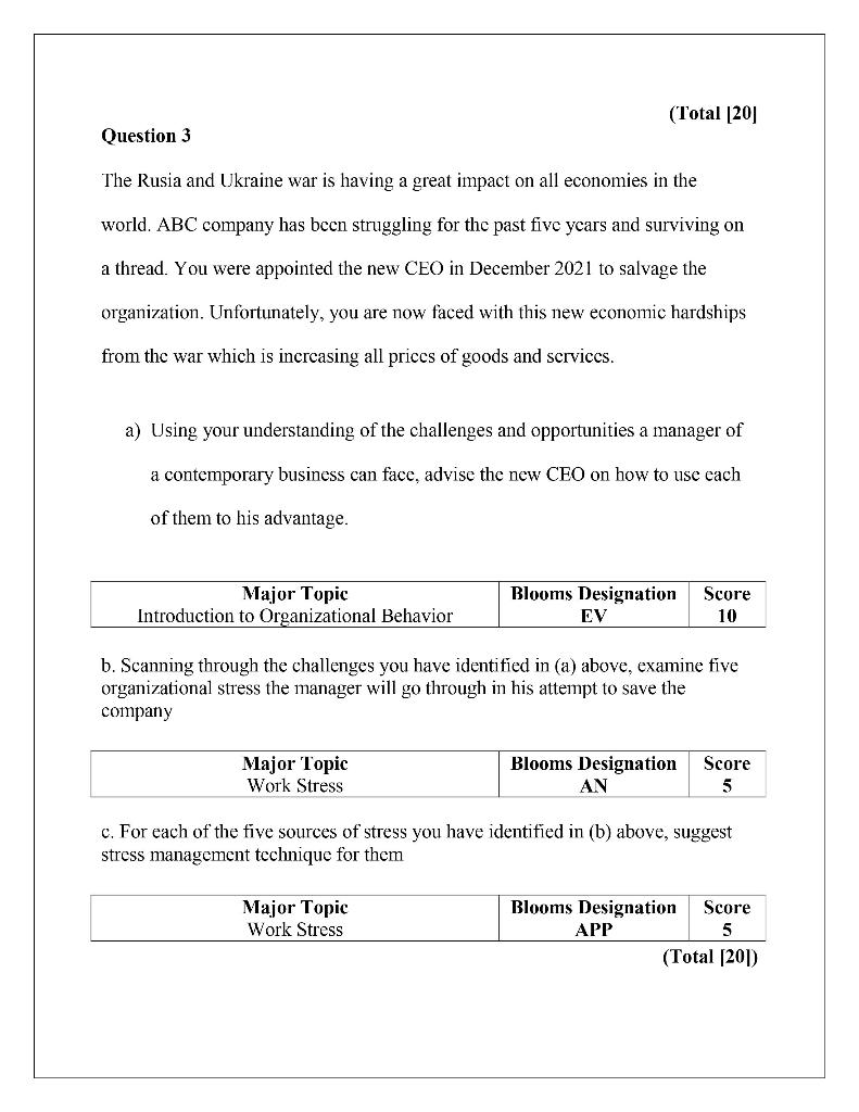 PART A FOUR QUESTIONS ANSWER TIIREE Question 1 a.