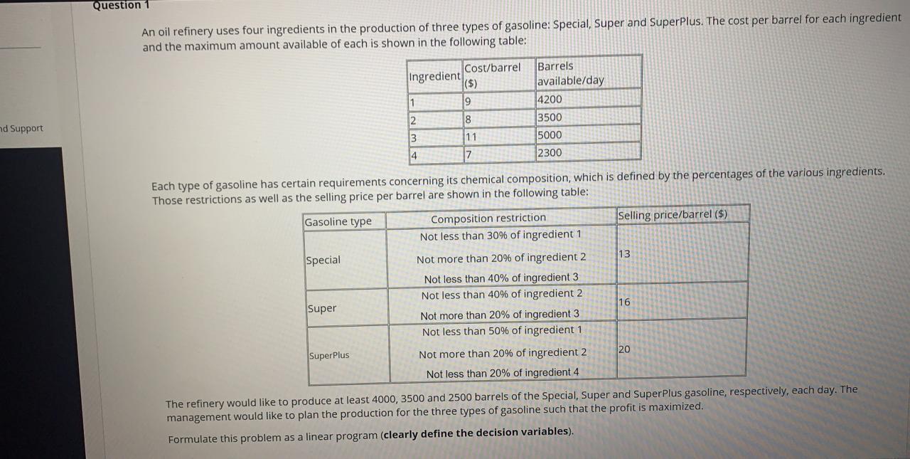 b. Report clearly Question 3 Consider the